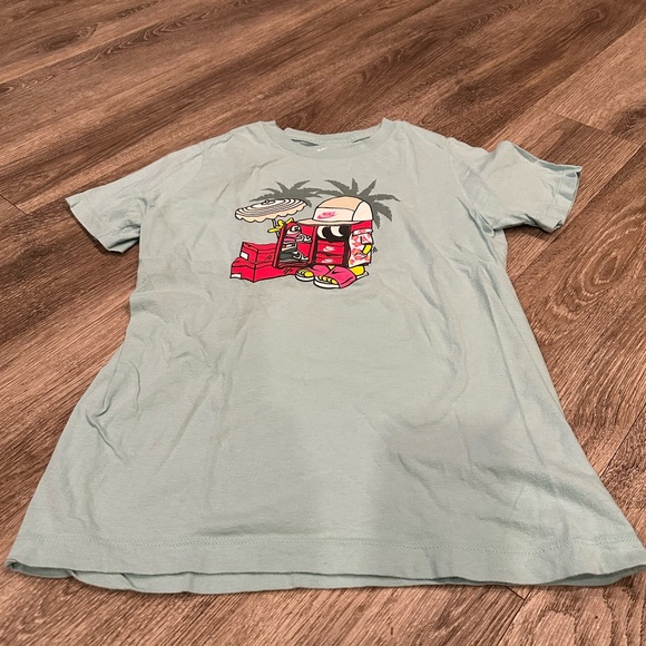 Nike Light Green Tee with Red and Pink Cartoon Graphic - Picture 2 of 3